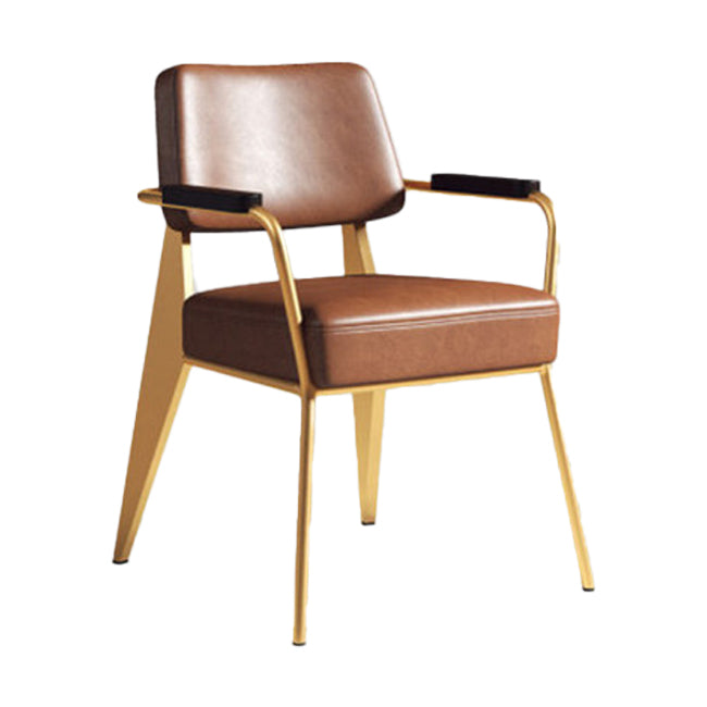 Industrial Style Metal Dining Chair Open Back Dining Arm Side Chair for Kitchen Coffee 1 Piece Clearhalo ' kitchen&dining_furn' 'Dining Chairs' 'Dining Tables & Seating' 'dining_chair' 'furn' 'furn_dining_chair' 'Furniture' 'furniture_dining_chair' 'Kitchen & Dining Furniture' 'kitchen' 4129499