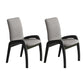 Modern Wood Dining Armless Chair Upholstered Side Chairs for Restaurant (Set of 2) Grey Clearhalo ' kitchen&dining_furn' 'Dining Chairs' 'Dining Tables & Seating' 'dining_chair' 'furn' 'furn_dining_chair' 'Furniture' 'furniture_dining_chair' 'Kitchen & Dining Furniture' 'kitchen' 4129513