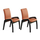 Modern Wood Dining Armless Chair Upholstered Side Chairs for Restaurant (Set of 2) Orange Clearhalo ' kitchen&dining_furn' 'Dining Chairs' 'Dining Tables & Seating' 'dining_chair' 'furn' 'furn_dining_chair' 'Furniture' 'furniture_dining_chair' 'Kitchen & Dining Furniture' 'kitchen' 4129514