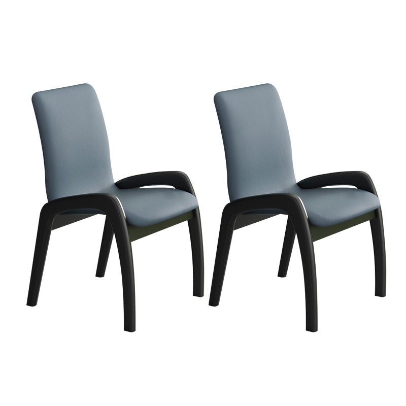 Modern Wood Dining Armless Chair Upholstered Side Chairs for Restaurant (Set of 2) Blue Clearhalo ' kitchen&dining_furn' 'Dining Chairs' 'Dining Tables & Seating' 'dining_chair' 'furn' 'furn_dining_chair' 'Furniture' 'furniture_dining_chair' 'Kitchen & Dining Furniture' 'kitchen' 4129516