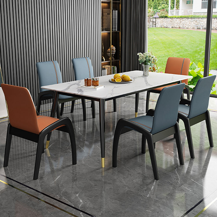 Modern Wood Dining Armless Chair Upholstered Side Chairs for Restaurant (Set of 2) Clearhalo ' kitchen&dining_furn' 'Dining Chairs' 'Dining Tables & Seating' 'dining_chair' 'furn' 'furn_dining_chair' 'Furniture' 'furniture_dining_chair' 'Kitchen & Dining Furniture' 'kitchen' 4129525