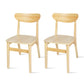 Contemporary Wood Dining Armless Chair Open Back Dining Side Chair for Home Use (Set of 2) Natural Clearhalo ' kitchen&dining_furn' 'Dining Chairs' 'Dining Tables & Seating' 'dining_chair' 'furn' 'furn_dining_chair' 'Furniture' 'furniture_dining_chair' 'Kitchen & Dining Furniture' 'kitchen' 4129534