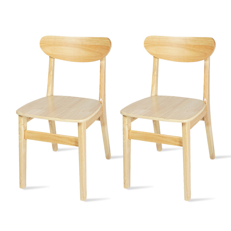 Contemporary Wood Dining Armless Chair Open Back Dining Side Chair for Home Use (Set of 2) Natural Clearhalo ' kitchen&dining_furn' 'Dining Chairs' 'Dining Tables & Seating' 'dining_chair' 'furn' 'furn_dining_chair' 'Furniture' 'furniture_dining_chair' 'Kitchen & Dining Furniture' 'kitchen' 4129534