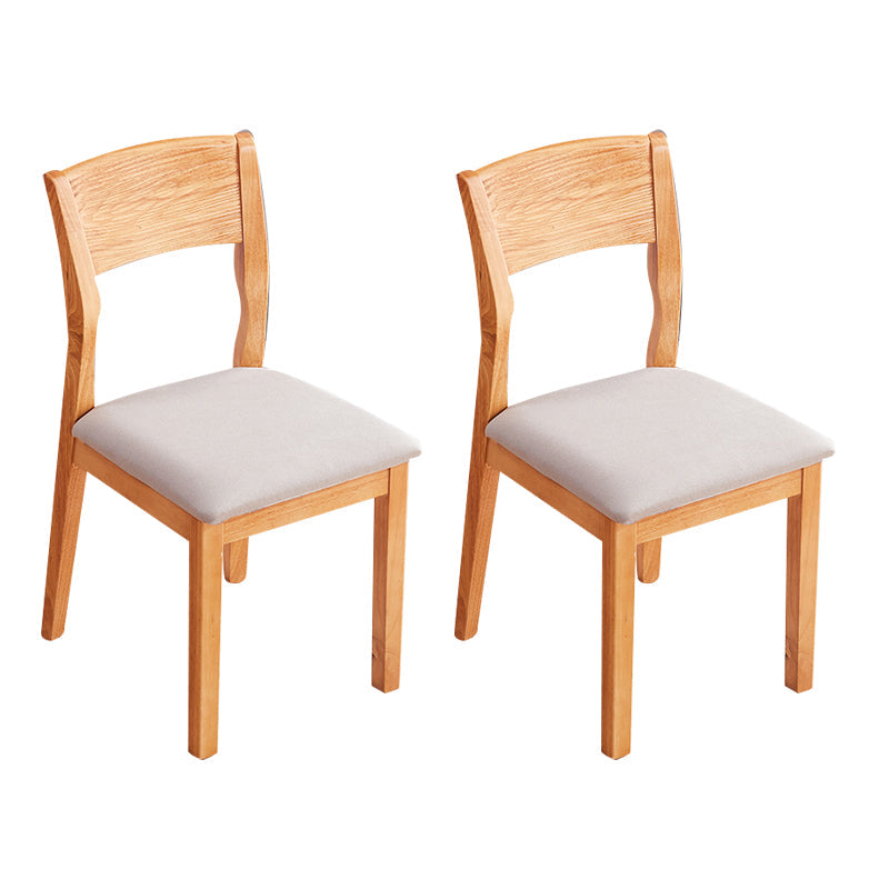 Contemporary Wood Dining Armless Chair Upholstered Side Chairs for Restaurant (Set of 2) Brown Clearhalo ' kitchen&dining_furn' 'Dining Chairs' 'Dining Tables & Seating' 'dining_chair' 'furn' 'furn_dining_chair' 'Furniture' 'furniture_dining_chair' 'Kitchen & Dining Furniture' 'kitchen' 4129546