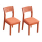 Contemporary Wood Dining Armless Chair Upholstered Side Chairs for Restaurant (Set of 2) Maroon Clearhalo ' kitchen&dining_furn' 'Dining Chairs' 'Dining Tables & Seating' 'dining_chair' 'furn' 'furn_dining_chair' 'Furniture' 'furniture_dining_chair' 'Kitchen & Dining Furniture' 'kitchen' 4129548