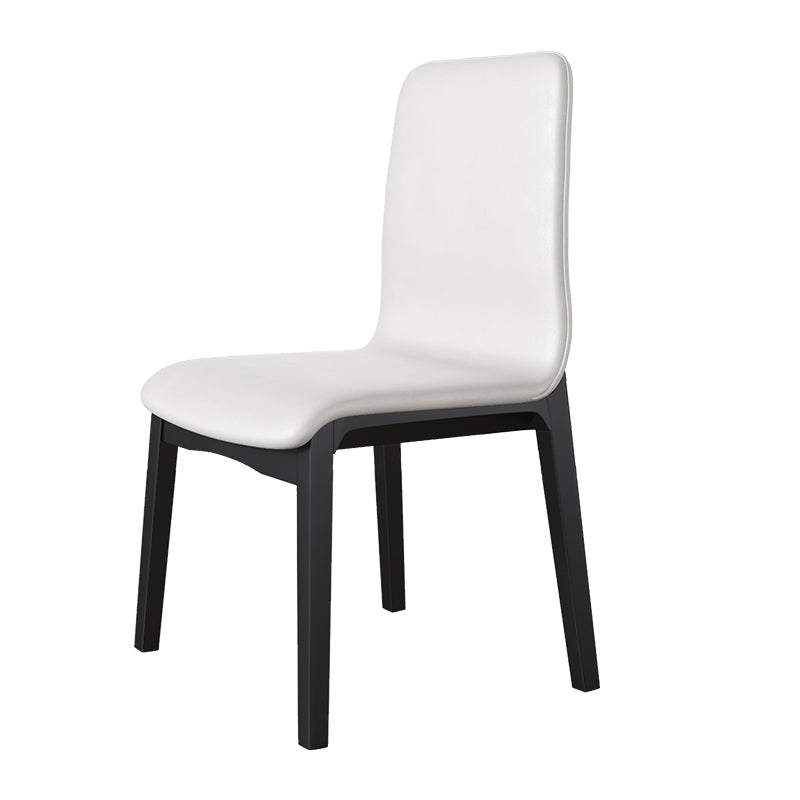 Scandinavian Indoor Side Chair Wood Upholstered Solid Back Single Dining Room Chair Clearhalo ' kitchen&dining_furn' 'Dining Chairs' 'Dining Tables & Seating' 'dining_chair' 'furn' 'furn_dining_chair' 'Furniture' 'furniture_dining_chair' 'Kitchen & Dining Furniture' 'kitchen' 4129565