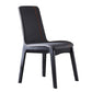 Scandinavian Indoor Side Chair Wood Upholstered Solid Back Single Dining Room Chair Ink Black Clearhalo ' kitchen&dining_furn' 'Dining Chairs' 'Dining Tables & Seating' 'dining_chair' 'furn' 'furn_dining_chair' 'Furniture' 'furniture_dining_chair' 'Kitchen & Dining Furniture' 'kitchen' 4129575