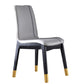 Scandinavian Indoor Side Chair Wood Upholstered Solid Back Single Dining Room Chair Grey Brass Gold Clearhalo ' kitchen&dining_furn' 'Dining Chairs' 'Dining Tables & Seating' 'dining_chair' 'furn' 'furn_dining_chair' 'Furniture' 'furniture_dining_chair' 'Kitchen & Dining Furniture' 'kitchen' 4129576