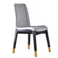 Scandinavian Indoor Side Chair Wood Upholstered Solid Back Single Dining Room Chair Dark Gray Brass Gold Clearhalo ' kitchen&dining_furn' 'Dining Chairs' 'Dining Tables & Seating' 'dining_chair' 'furn' 'furn_dining_chair' 'Furniture' 'furniture_dining_chair' 'Kitchen & Dining Furniture' 'kitchen' 4129579