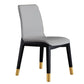 Scandinavian Indoor Side Chair Wood Upholstered Solid Back Single Dining Room Chair Light Gray Brass Gold Clearhalo ' kitchen&dining_furn' 'Dining Chairs' 'Dining Tables & Seating' 'dining_chair' 'furn' 'furn_dining_chair' 'Furniture' 'furniture_dining_chair' 'Kitchen & Dining Furniture' 'kitchen' 4129580