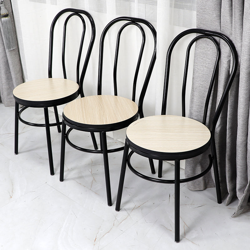 Contemporary Metal Dining Room Chairs Open Back Dining Armless Chair for Home Use Clearhalo ' kitchen&dining_furn' 'Dining Chairs' 'Dining Tables & Seating' 'dining_chair' 'furn' 'furn_dining_chair' 'Furniture' 'furniture_dining_chair' 'Kitchen & Dining Furniture' 'kitchen' 4129589