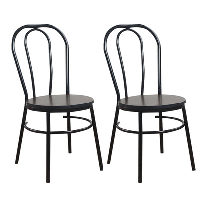 Contemporary Metal Dining Room Chairs Open Back Dining Armless Chair for Home Use Black 2 Piece Set Clearhalo ' kitchen&dining_furn' 'Dining Chairs' 'Dining Tables & Seating' 'dining_chair' 'furn' 'furn_dining_chair' 'Furniture' 'furniture_dining_chair' 'Kitchen & Dining Furniture' 'kitchen' 4129590
