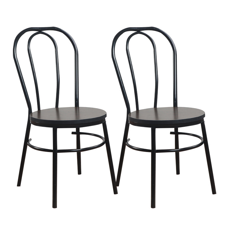 Contemporary Metal Dining Room Chairs Open Back Dining Armless Chair for Home Use Ink 2 Piece Set Clearhalo ' kitchen&dining_furn' 'Dining Chairs' 'Dining Tables & Seating' 'dining_chair' 'furn' 'furn_dining_chair' 'Furniture' 'furniture_dining_chair' 'Kitchen & Dining Furniture' 'kitchen' 4129601