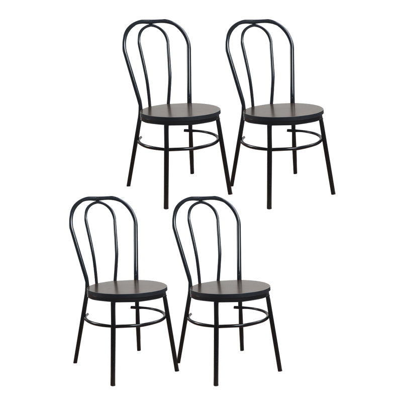 Contemporary Metal Dining Room Chairs Open Back Dining Armless Chair for Home Use Ink 4 Piece Set Clearhalo ' kitchen&dining_furn' 'Dining Chairs' 'Dining Tables & Seating' 'dining_chair' 'furn' 'furn_dining_chair' 'Furniture' 'furniture_dining_chair' 'Kitchen & Dining Furniture' 'kitchen' 4129603