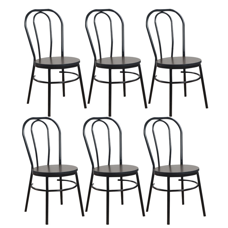 Contemporary Metal Dining Room Chairs Open Back Dining Armless Chair for Home Use Ink 6 Piece Set Clearhalo ' kitchen&dining_furn' 'Dining Chairs' 'Dining Tables & Seating' 'dining_chair' 'furn' 'furn_dining_chair' 'Furniture' 'furniture_dining_chair' 'Kitchen & Dining Furniture' 'kitchen' 4129604