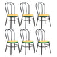 Contemporary Metal Dining Room Chairs Open Back Dining Armless Chair for Home Use Yellow 6 Piece Set Clearhalo ' kitchen&dining_furn' 'Dining Chairs' 'Dining Tables & Seating' 'dining_chair' 'furn' 'furn_dining_chair' 'Furniture' 'furniture_dining_chair' 'Kitchen & Dining Furniture' 'kitchen' 4129610