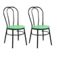 Contemporary Metal Dining Room Chairs Open Back Dining Armless Chair for Home Use Green 2 Piece Set Clearhalo ' kitchen&dining_furn' 'Dining Chairs' 'Dining Tables & Seating' 'dining_chair' 'furn' 'furn_dining_chair' 'Furniture' 'furniture_dining_chair' 'Kitchen & Dining Furniture' 'kitchen' 4129611