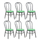 Contemporary Metal Dining Room Chairs Open Back Dining Armless Chair for Home Use Green 6 Piece Set Clearhalo ' kitchen&dining_furn' 'Dining Chairs' 'Dining Tables & Seating' 'dining_chair' 'furn' 'furn_dining_chair' 'Furniture' 'furniture_dining_chair' 'Kitchen & Dining Furniture' 'kitchen' 4129613