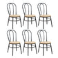 Contemporary Metal Dining Room Chairs Open Back Dining Armless Chair for Home Use Apricot 6 Piece Set Clearhalo ' kitchen&dining_furn' 'Dining Chairs' 'Dining Tables & Seating' 'dining_chair' 'furn' 'furn_dining_chair' 'Furniture' 'furniture_dining_chair' 'Kitchen & Dining Furniture' 'kitchen' 4129619