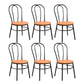 Contemporary Metal Dining Room Chairs Open Back Dining Armless Chair for Home Use Orange 6 Piece Set Clearhalo ' kitchen&dining_furn' 'Dining Chairs' 'Dining Tables & Seating' 'dining_chair' 'furn' 'furn_dining_chair' 'Furniture' 'furniture_dining_chair' 'Kitchen & Dining Furniture' 'kitchen' 4129625