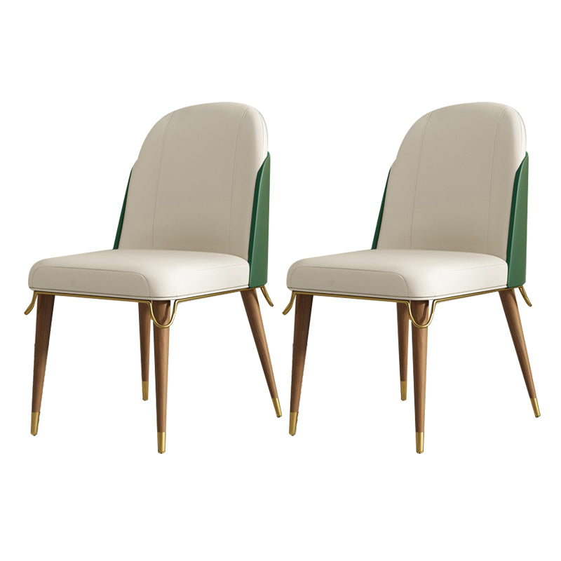 Nordic Style Wood Dining Room Chairs Armless Parsons Chair for Restaurant Use(Set of 2) Blackish Green Clearhalo ' kitchen&dining_furn' 'Dining Chairs' 'Dining Tables & Seating' 'dining_chair' 'furn' 'furn_dining_chair' 'Furniture' 'furniture_dining_chair' 'Kitchen & Dining Furniture' 'kitchen' 4129642