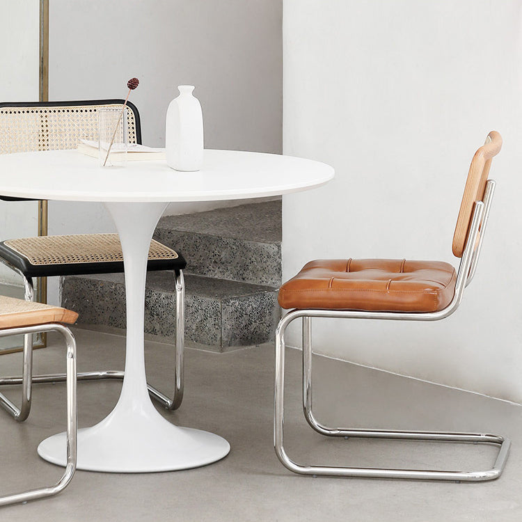 Contemporary Metal Dining Chairs Dining Open Back Side Chair for Home Use Clearhalo ' kitchen&dining_furn' 'Dining Chairs' 'Dining Tables & Seating' 'dining_chair' 'furn' 'furn_dining_chair' 'Furniture' 'furniture_dining_chair' 'Kitchen & Dining Furniture' 'kitchen' 4129682