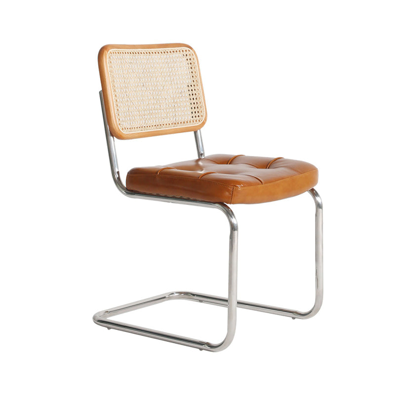 Contemporary Metal Dining Chairs Dining Open Back Side Chair for Home Use Clearhalo ' kitchen&dining_furn' 'Dining Chairs' 'Dining Tables & Seating' 'dining_chair' 'furn' 'furn_dining_chair' 'Furniture' 'furniture_dining_chair' 'Kitchen & Dining Furniture' 'kitchen' 4129683