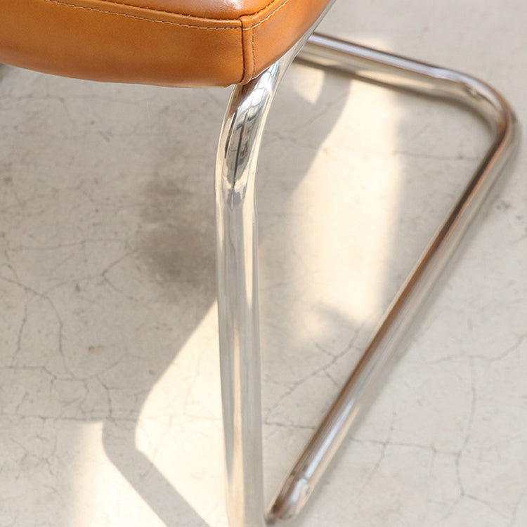 Contemporary Metal Dining Chairs Dining Open Back Side Chair for Home Use Clearhalo ' kitchen&dining_furn' 'Dining Chairs' 'Dining Tables & Seating' 'dining_chair' 'furn' 'furn_dining_chair' 'Furniture' 'furniture_dining_chair' 'Kitchen & Dining Furniture' 'kitchen' 4129686