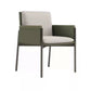 Contemporary Fabric Dining Room Chair Upholstered Arm Single Chair White-Green Clearhalo ' kitchen&dining_furn' 'Dining Chairs' 'Dining Tables & Seating' 'dining_chair' 'furn' 'furn_dining_chair' 'Furniture' 'furniture_dining_chair' 'Kitchen & Dining Furniture' 'kitchen' 4129694