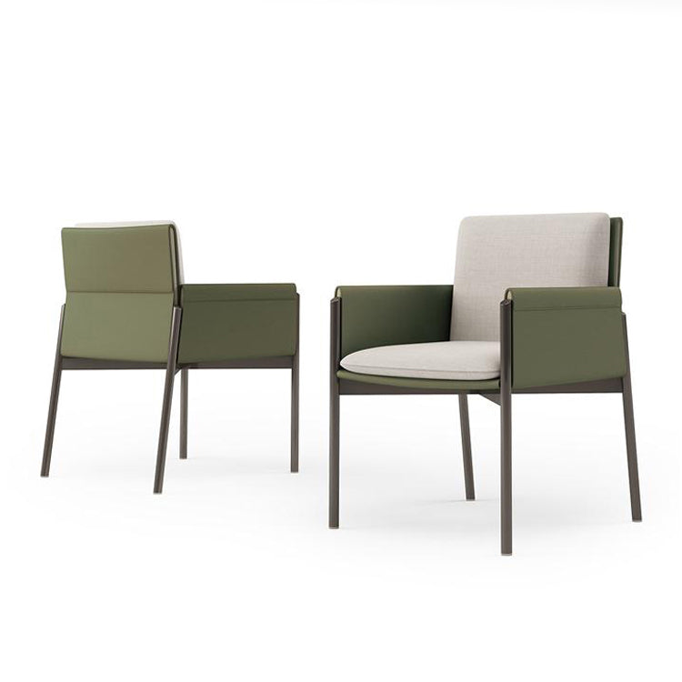 Contemporary Fabric Dining Room Chair Upholstered Arm Single Chair Clearhalo ' kitchen&dining_furn' 'Dining Chairs' 'Dining Tables & Seating' 'dining_chair' 'furn' 'furn_dining_chair' 'Furniture' 'furniture_dining_chair' 'Kitchen & Dining Furniture' 'kitchen' 4129697