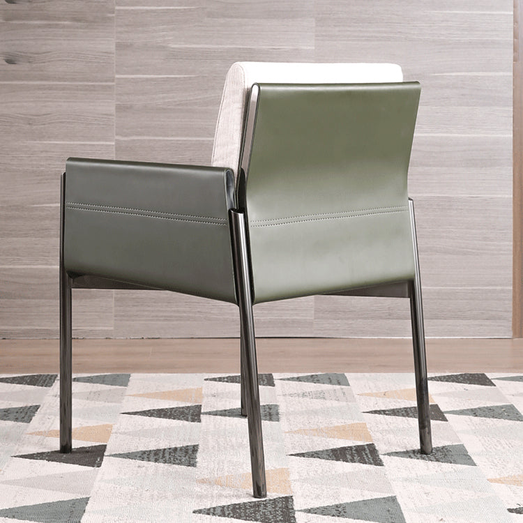 Contemporary Fabric Dining Room Chair Upholstered Arm Single Chair Clearhalo ' kitchen&dining_furn' 'Dining Chairs' 'Dining Tables & Seating' 'dining_chair' 'furn' 'furn_dining_chair' 'Furniture' 'furniture_dining_chair' 'Kitchen & Dining Furniture' 'kitchen' 4129702