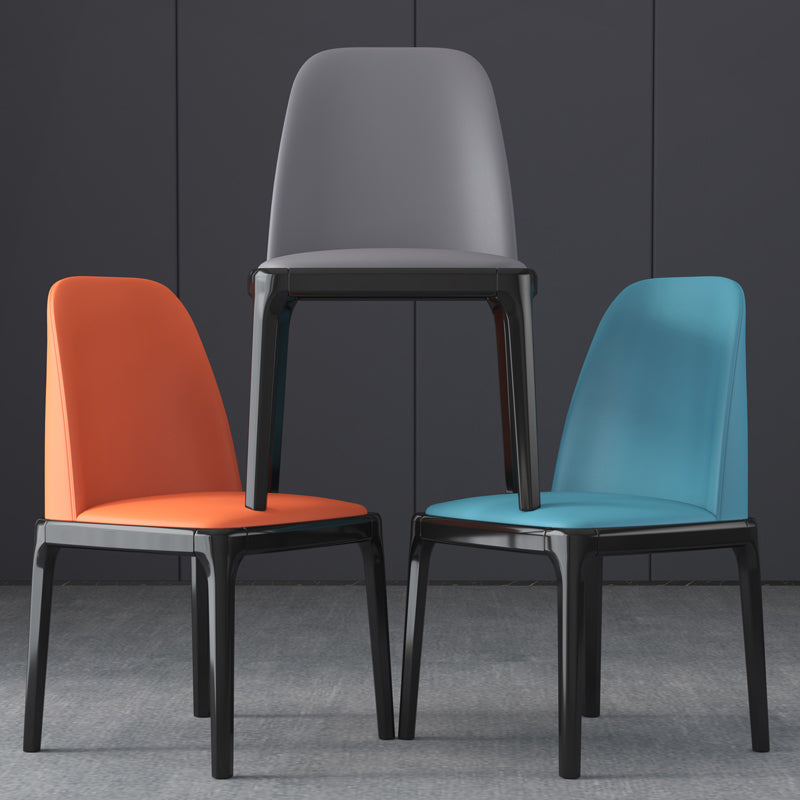 Industrial Rubberwood Parsons Side Chair Matte Finish Leather Dining Chair (Set of 2) Clearhalo ' kitchen&dining_furn' 'Dining Chairs' 'Dining Tables & Seating' 'dining_chair' 'furn' 'furn_dining_chair' 'Furniture' 'furniture_dining_chair' 'Kitchen & Dining Furniture' 'kitchen' 4129704