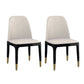 Industrial Rubberwood Parsons Side Chair Matte Finish Leather Dining Chair (Set of 2) Off-White Black Gold Clearhalo ' kitchen&dining_furn' 'Dining Chairs' 'Dining Tables & Seating' 'dining_chair' 'furn' 'furn_dining_chair' 'Furniture' 'furniture_dining_chair' 'Kitchen & Dining Furniture' 'kitchen' 4129716