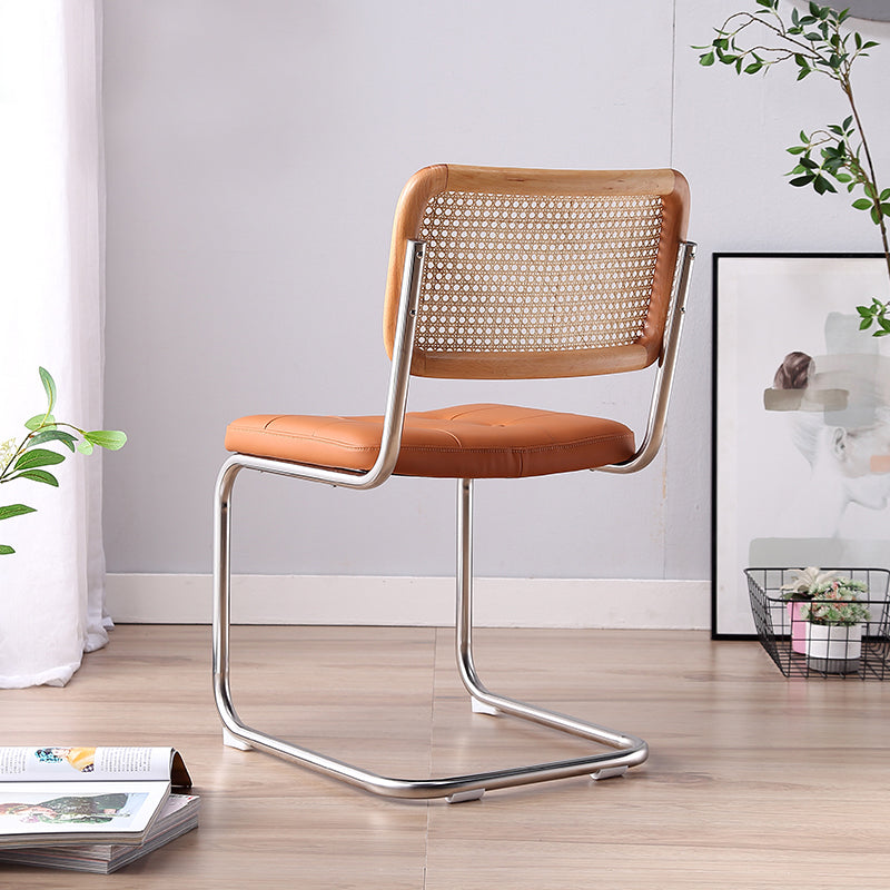 Contemporary Style Metal Chair Dining Room Kitchen Open Back Side Chairs Clearhalo ' kitchen&dining_furn' 'Dining Chairs' 'Dining Tables & Seating' 'dining_chair' 'furn' 'furn_dining_chair' 'Furniture' 'furniture_dining_chair' 'Kitchen & Dining Furniture' 'kitchen' 4129728