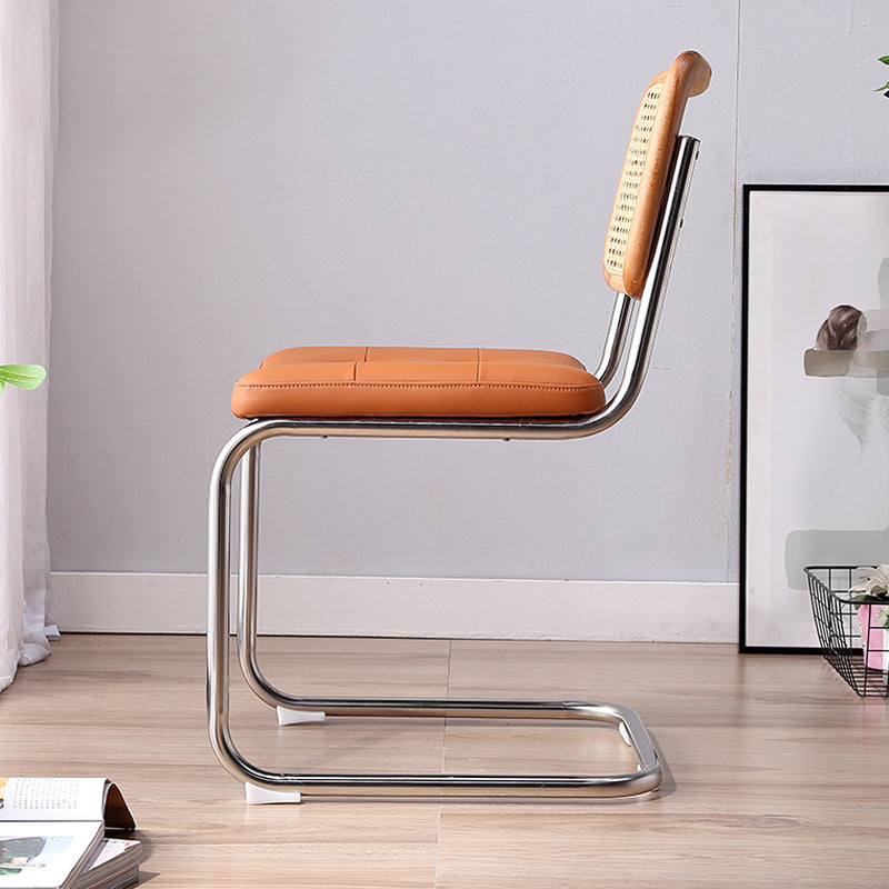 Contemporary Style Metal Chair Dining Room Kitchen Open Back Side Chairs Clearhalo ' kitchen&dining_furn' 'Dining Chairs' 'Dining Tables & Seating' 'dining_chair' 'furn' 'furn_dining_chair' 'Furniture' 'furniture_dining_chair' 'Kitchen & Dining Furniture' 'kitchen' 4129730