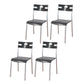Minimalist Style Colorful Plastic Dining Armless Chair Open Back Dining Side Chair Black 4 Piece Set Gray Clearhalo ' kitchen&dining_furn' 'Dining Chairs' 'Dining Tables & Seating' 'dining_chair' 'furn' 'furn_dining_chair' 'Furniture' 'furniture_dining_chair' 'Kitchen & Dining Furniture' 'kitchen' 4129754