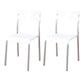 Minimalist Style Colorful Plastic Dining Armless Chair Open Back Dining Side Chair White 2 Piece Set Gray Clearhalo ' kitchen&dining_furn' 'Dining Chairs' 'Dining Tables & Seating' 'dining_chair' 'furn' 'furn_dining_chair' 'Furniture' 'furniture_dining_chair' 'Kitchen & Dining Furniture' 'kitchen' 4129758