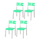 Minimalist Style Colorful Plastic Dining Armless Chair Open Back Dining Side Chair Green 4 Piece Set Gray Clearhalo ' kitchen&dining_furn' 'Dining Chairs' 'Dining Tables & Seating' 'dining_chair' 'furn' 'furn_dining_chair' 'Furniture' 'furniture_dining_chair' 'Kitchen & Dining Furniture' 'kitchen' 4129769