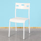 Minimalist Style Colorful Plastic Dining Armless Chair Open Back Dining Side Chair White 1 Piece White Clearhalo ' kitchen&dining_furn' 'Dining Chairs' 'Dining Tables & Seating' 'dining_chair' 'furn' 'furn_dining_chair' 'Furniture' 'furniture_dining_chair' 'Kitchen & Dining Furniture' 'kitchen' 4129776