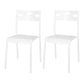 Minimalist Style Colorful Plastic Dining Armless Chair Open Back Dining Side Chair White 2 Piece Set White Clearhalo ' kitchen&dining_furn' 'Dining Chairs' 'Dining Tables & Seating' 'dining_chair' 'furn' 'furn_dining_chair' 'Furniture' 'furniture_dining_chair' 'Kitchen & Dining Furniture' 'kitchen' 4129777