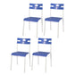 Minimalist Style Colorful Plastic Dining Armless Chair Open Back Dining Side Chair Blue 4 Piece Set White Clearhalo ' kitchen&dining_furn' 'Dining Chairs' 'Dining Tables & Seating' 'dining_chair' 'furn' 'furn_dining_chair' 'Furniture' 'furniture_dining_chair' 'Kitchen & Dining Furniture' 'kitchen' 4129784