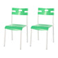 Minimalist Style Colorful Plastic Dining Armless Chair Open Back Dining Side Chair Green 2 Piece Set White Clearhalo ' kitchen&dining_furn' 'Dining Chairs' 'Dining Tables & Seating' 'dining_chair' 'furn' 'furn_dining_chair' 'Furniture' 'furniture_dining_chair' 'Kitchen & Dining Furniture' 'kitchen' 4129786