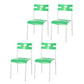 Minimalist Style Colorful Plastic Dining Armless Chair Open Back Dining Side Chair Green 4 Piece Set White Clearhalo ' kitchen&dining_furn' 'Dining Chairs' 'Dining Tables & Seating' 'dining_chair' 'furn' 'furn_dining_chair' 'Furniture' 'furniture_dining_chair' 'Kitchen & Dining Furniture' 'kitchen' 4129787