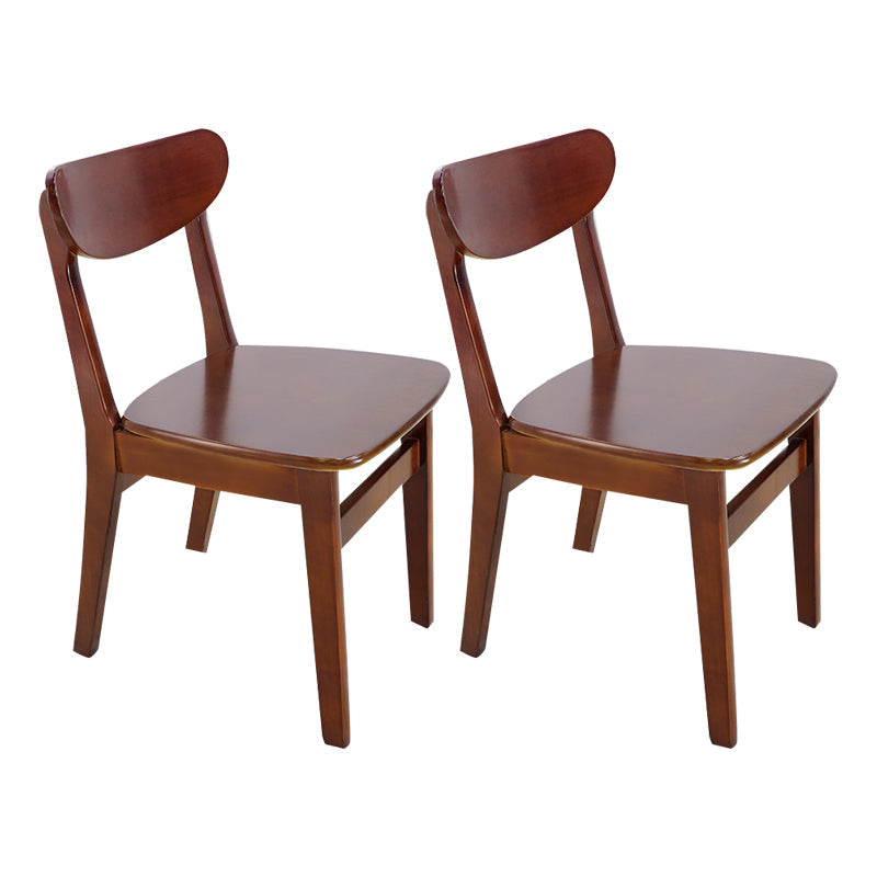Scandinavian Rubberwood Open Back Side Chair Natural Upholstered Dining Chair (Set of 2) Burgundy Clearhalo ' kitchen&dining_furn' 'Dining Chairs' 'Dining Tables & Seating' 'dining_chair' 'furn' 'furn_dining_chair' 'Furniture' 'furniture_dining_chair' 'Kitchen & Dining Furniture' 'kitchen' 4129793