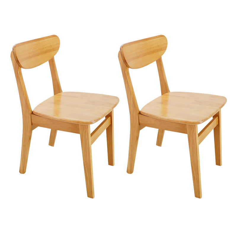 Scandinavian Rubberwood Open Back Side Chair Natural Upholstered Dining Chair (Set of 2) Light Brown Clearhalo ' kitchen&dining_furn' 'Dining Chairs' 'Dining Tables & Seating' 'dining_chair' 'furn' 'furn_dining_chair' 'Furniture' 'furniture_dining_chair' 'Kitchen & Dining Furniture' 'kitchen' 4129796
