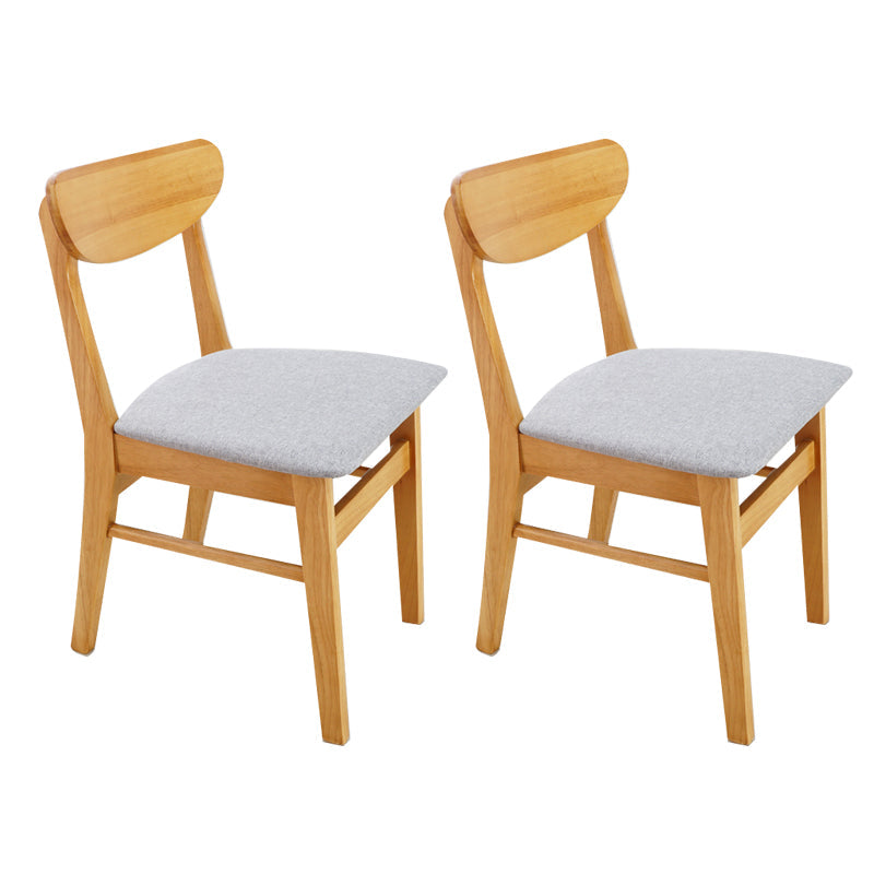 Scandinavian Rubberwood Open Back Side Chair Natural Upholstered Dining Chair (Set of 2) Light Gray Clearhalo ' kitchen&dining_furn' 'Dining Chairs' 'Dining Tables & Seating' 'dining_chair' 'furn' 'furn_dining_chair' 'Furniture' 'furniture_dining_chair' 'Kitchen & Dining Furniture' 'kitchen' 4129798