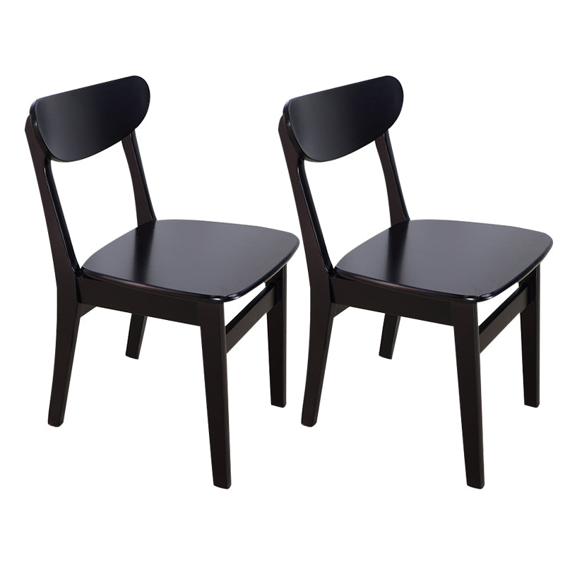 Scandinavian Rubberwood Open Back Side Chair Natural Upholstered Dining Chair (Set of 2) Black Clearhalo ' kitchen&dining_furn' 'Dining Chairs' 'Dining Tables & Seating' 'dining_chair' 'furn' 'furn_dining_chair' 'Furniture' 'furniture_dining_chair' 'Kitchen & Dining Furniture' 'kitchen' 4129802