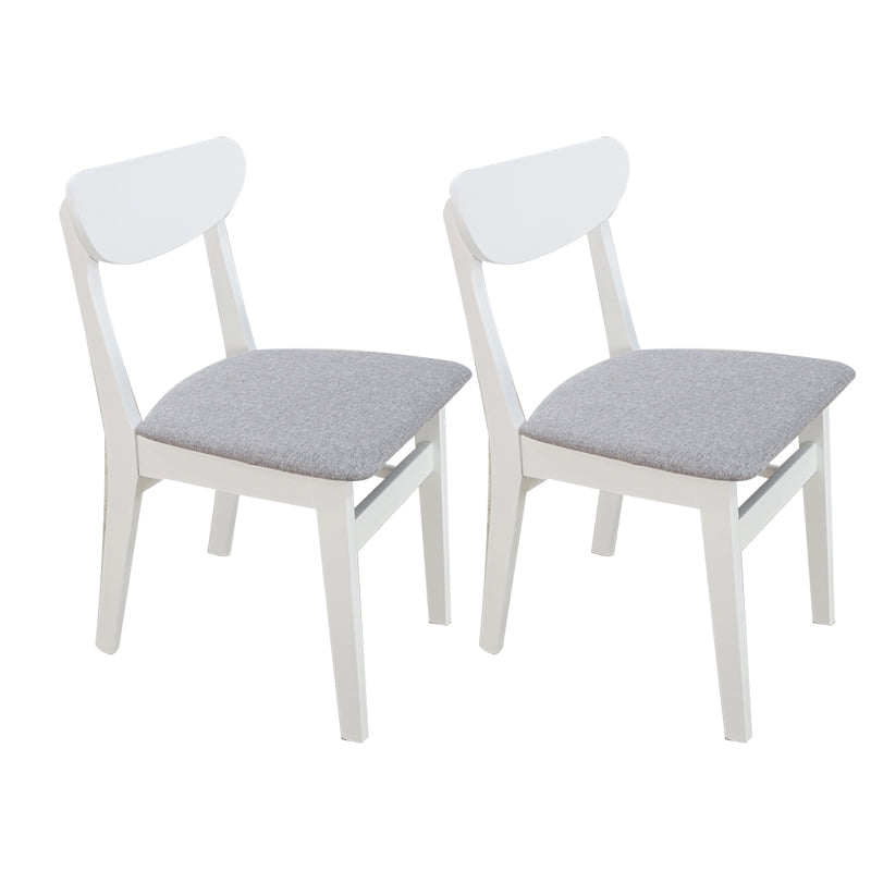 Scandinavian Rubberwood Open Back Side Chair Natural Upholstered Dining Chair (Set of 2) White-Gray Clearhalo ' kitchen&dining_furn' 'Dining Chairs' 'Dining Tables & Seating' 'dining_chair' 'furn' 'furn_dining_chair' 'Furniture' 'furniture_dining_chair' 'Kitchen & Dining Furniture' 'kitchen' 4129809