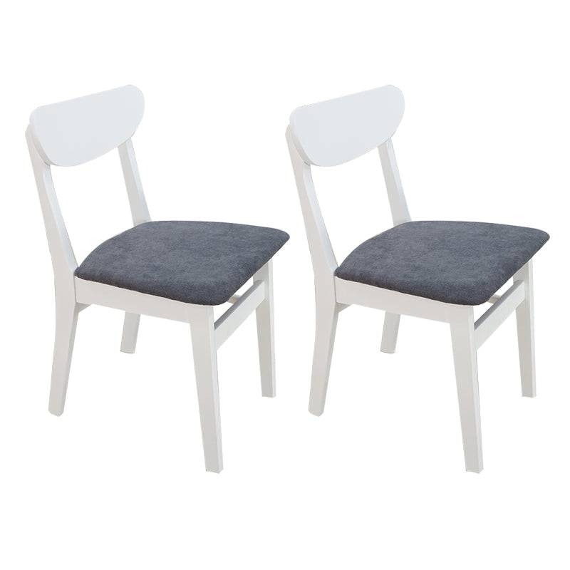 Scandinavian Rubberwood Open Back Side Chair Natural Upholstered Dining Chair (Set of 2) Gray-White Clearhalo ' kitchen&dining_furn' 'Dining Chairs' 'Dining Tables & Seating' 'dining_chair' 'furn' 'furn_dining_chair' 'Furniture' 'furniture_dining_chair' 'Kitchen & Dining Furniture' 'kitchen' 4129810