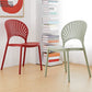 Contemporary Style Plastic Dining Armless Chair Open Back Dining Side Chair Clearhalo ' kitchen&dining_furn' 'Dining Chairs' 'Dining Tables & Seating' 'dining_chair' 'furn' 'furn_dining_chair' 'Furniture' 'furniture_dining_chair' 'Kitchen & Dining Furniture' 'kitchen' 4129823